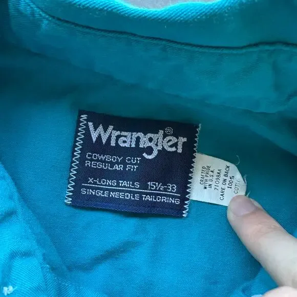 Vintage Wrangler Cowboy Cut Western Shirt